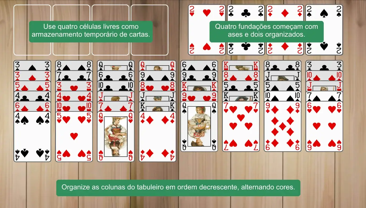 Configuração do FreeCell Fácil